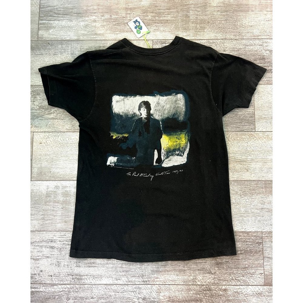 Vintage 1989 Paul McCartney World Tour Black Concert T Shirt Unisex Size XL